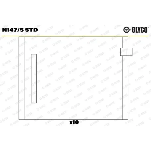 Vezérműtengely Csapágy - GLYCO (N147/5 STD)