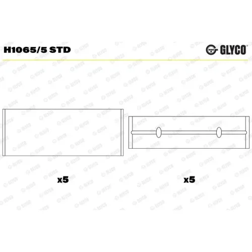Főtengelycsapágy - GLYCO (H1065/5 STD)