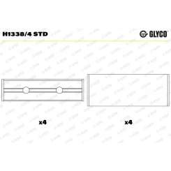 Főtengelycsapágy - GLYCO (H1338/4 STD)