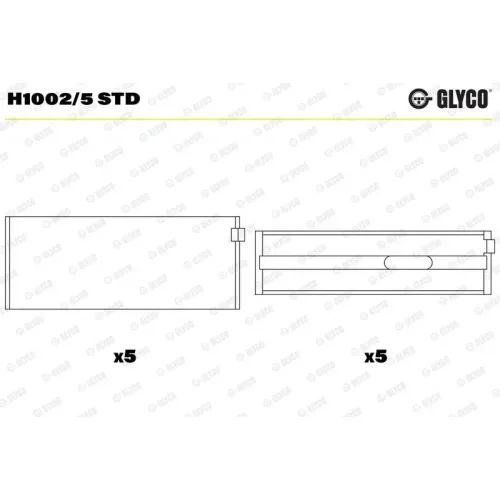 Főtengelycsapágy - GLYCO (H1002/5 STD)