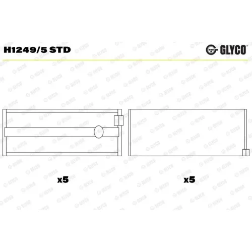 Főtengelycsapágy - GLYCO (H1249/5 STD)