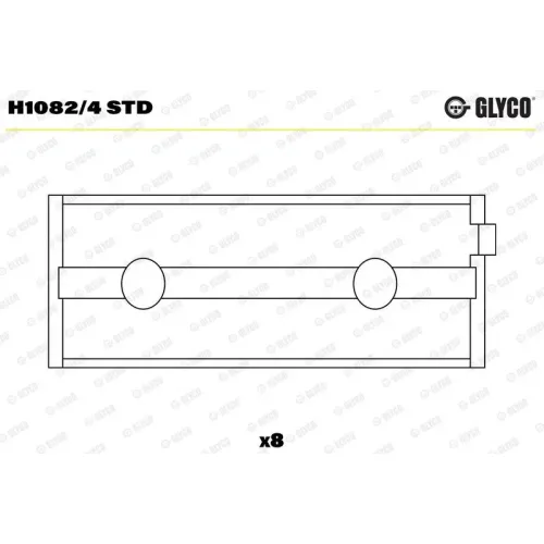 Főtengelycsapágy - GLYCO (H1082/4 STD)