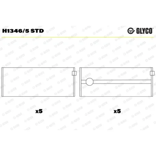 Főtengelycsapágy - GLYCO (H1346/5 STD)