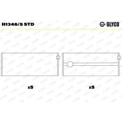Főtengelycsapágy - GLYCO (H1346/5 STD)