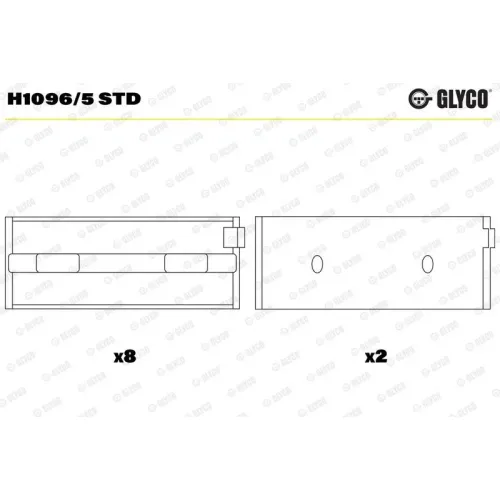 Főtengelycsapágy - GLYCO (H1096/5 STD)