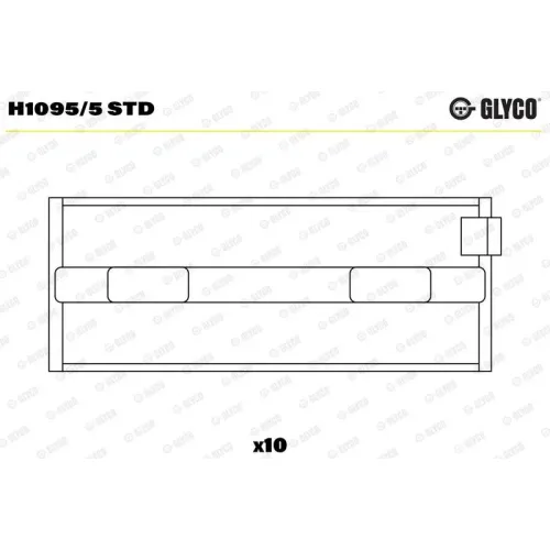 Főtengelycsapágy - GLYCO (H1095/5 STD)