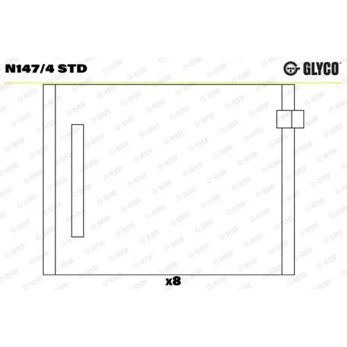 Vezérműtengely Csapágy - GLYCO (N147/4 STD)