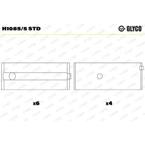 Főtengelycsapágy - GLYCO (H1085/5 STD)