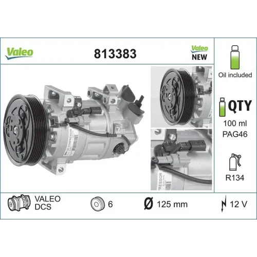Kompresszor, Klíma - VALEO (VAL813383)