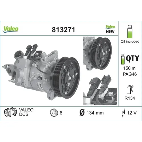 Kompresszor, Klíma - VALEO (VAL813271)