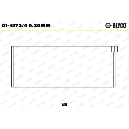 Hajtókar Csapágy - GLYCO (01-4173/4 0.30MM)