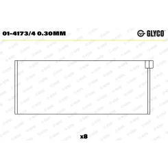 Hajtókar Csapágy - GLYCO (01-4173/4 0.30MM)