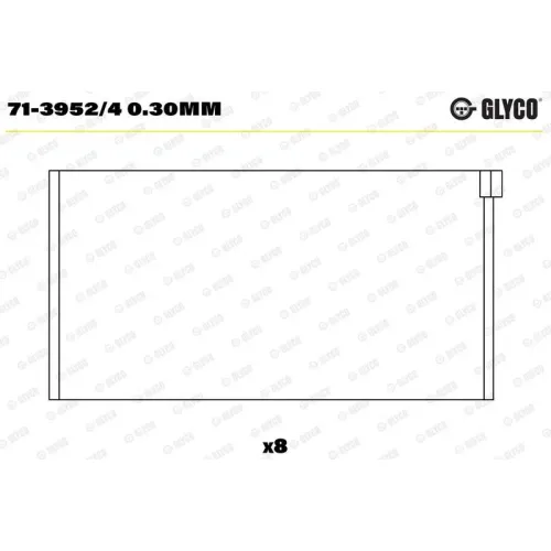 Hajtókar Csapágy - GLYCO (71-3952/4 0.30MM)