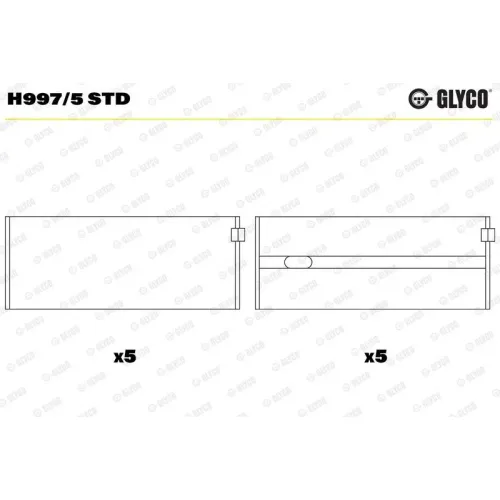 Főtengelycsapágy - GLYCO (H997/5 STD)