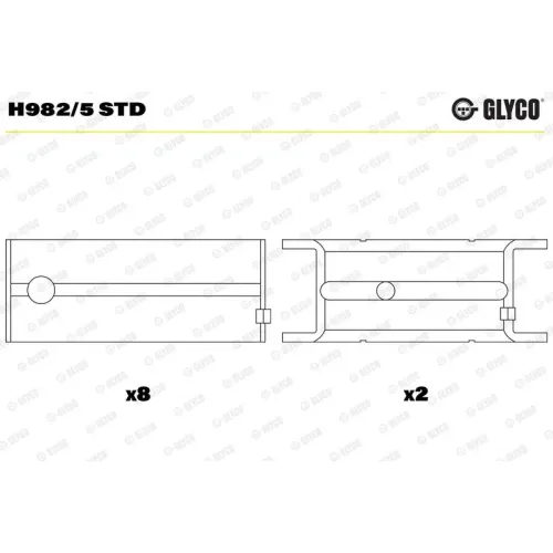 Főtengelycsapágy - GLYCO (H982/5 STD)