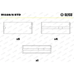 Főtengelycsapágy - GLYCO (H1328/5 STD)