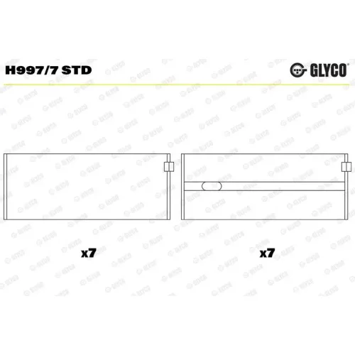 Főtengelycsapágy - GLYCO (H997/7 STD)