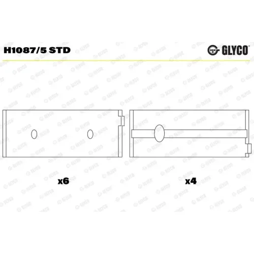 Főtengelycsapágy - GLYCO (H1087/5 STD)