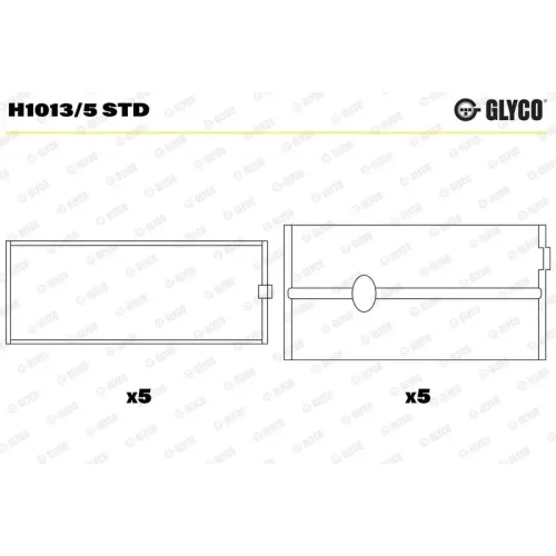 Főtengelycsapágy - GLYCO (H1013/5 STD)
