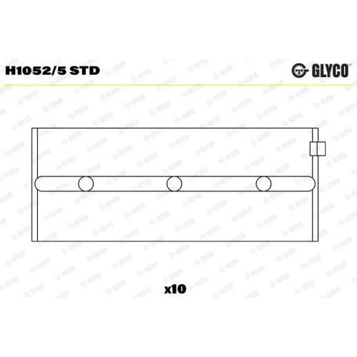 Főtengelycsapágy - GLYCO (H1052/5 STD)
