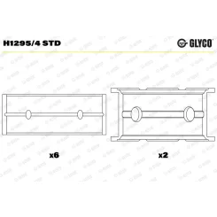 Főtengelycsapágy - GLYCO (H1295/4 STD)