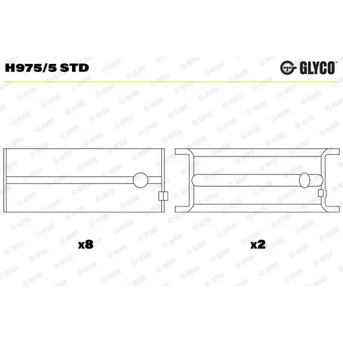 Főtengelycsapágy - GLYCO (H975/5 STD)
