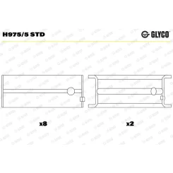 Főtengelycsapágy - GLYCO (H975/5 STD)