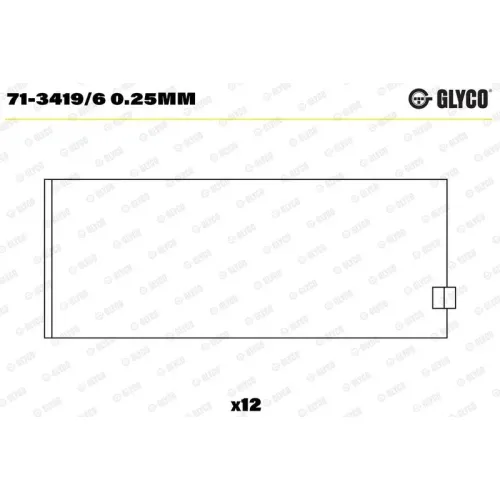 Hajtókar Csapágy - GLYCO (71-3419/6 0.25MM)