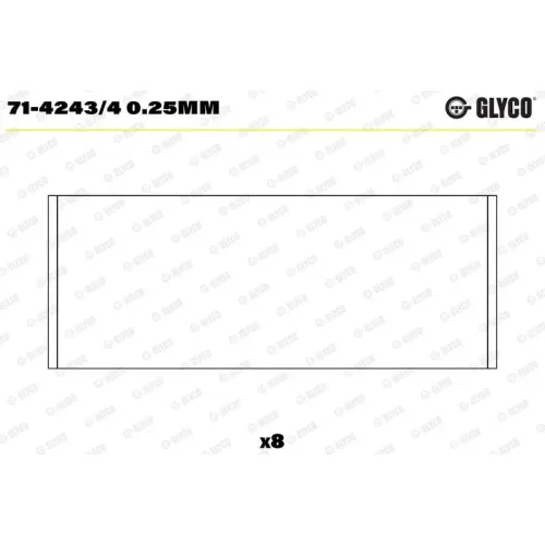 Hajtókar Csapágy - GLYCO (71-4243/4 0.25MM)