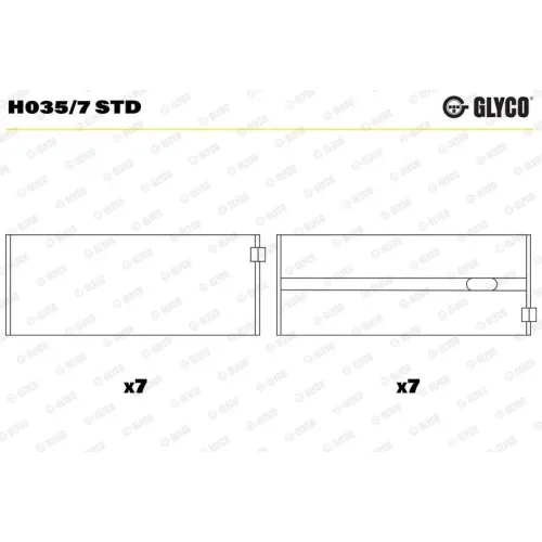 Főtengelycsapágy - GLYCO (H035/7 STD)