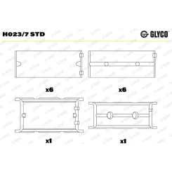 Főtengelycsapágy - GLYCO (H023/7 STD)