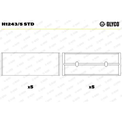 Főtengelycsapágy - GLYCO (H1243/5 STD)
