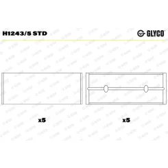 Főtengelycsapágy - GLYCO (H1243/5 STD)