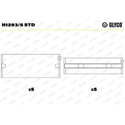 Főtengelycsapágy - GLYCO (H1293/5 STD)