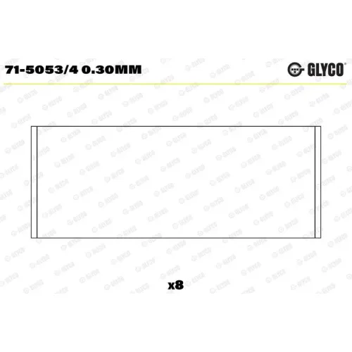 Hajtókar Csapágy - GLYCO (71-5053/4 0.30MM)