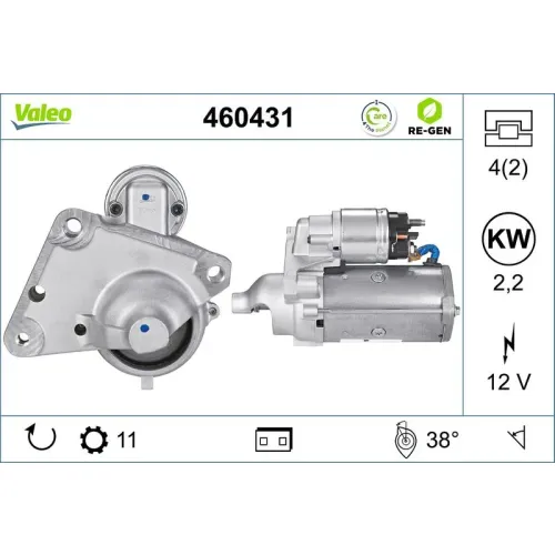 Önindító - VALEO (VAL460431)