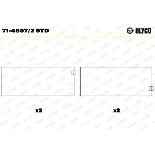 Hajtókar Csapágy - GLYCO (71-4807/2 STD)