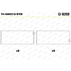 Hajtókar Csapágy - GLYCO (71-4807/2 STD)