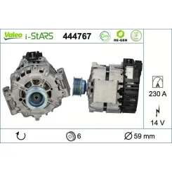 Rozrusznikoalternator Audi: A4 2.0 40 Tfsi Mild Hybrid, A4 2.0 40 Tfsi Mild Hybrid Quattro, A4 2.0 45 Tfsi Mild Hybrid Quattro - VALEO (VAL444767)