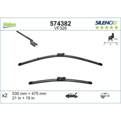 Törlőlapát - VALEO (VAL574382)