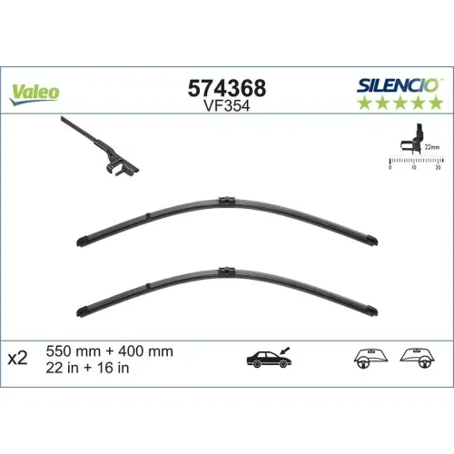 Törlőlapát - VALEO (VAL574368)