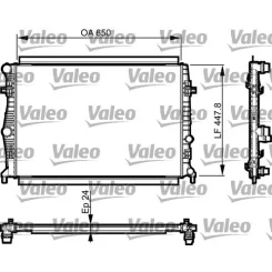 Hűtő, Motorhűtés Volkswagen Radiator Seat Leon 3/ Volkswagen Golf 7 - VALEO (VAL735556)