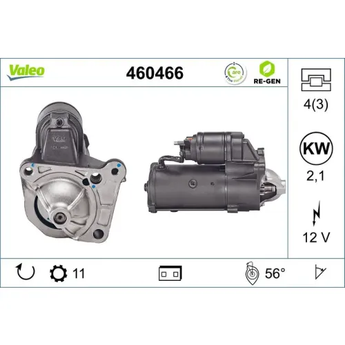 Önindító - VALEO (VAL460466)