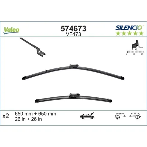Törlőlapát - VALEO (VAL574673)