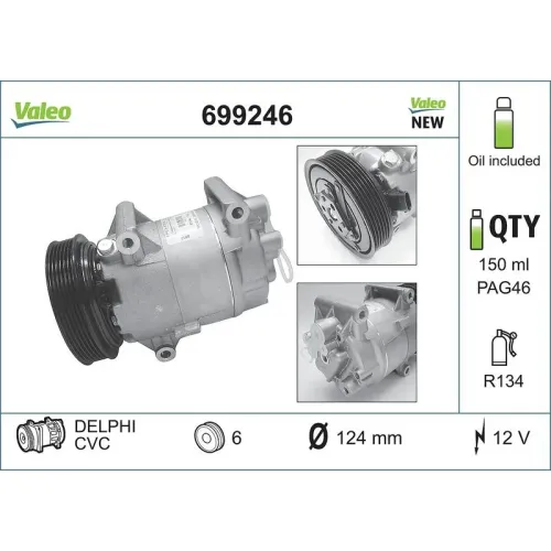 Kompresszor, Klíma - VALEO (VAL699246)