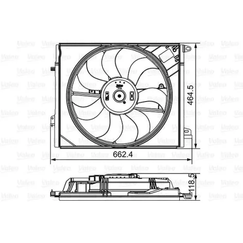 Ventilátor, Motorhűtés - VALEO (VAL696881)