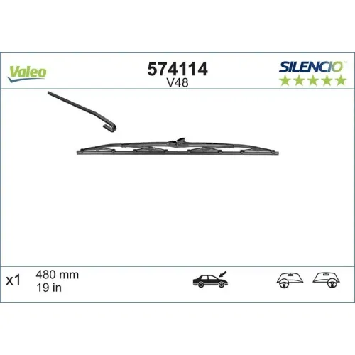 Törlőlapát - VALEO (VAL574114)