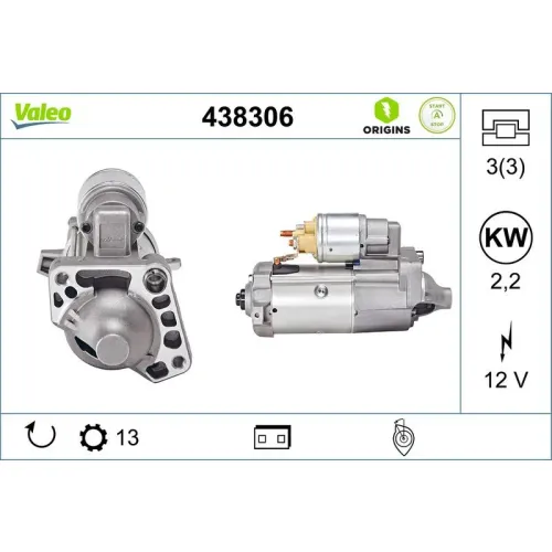 Önindító - VALEO (VAL438306)