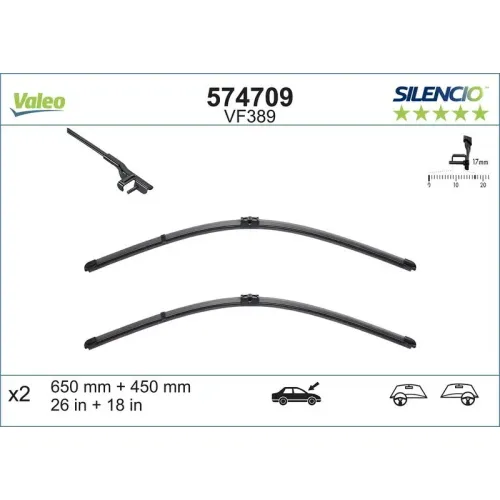 Törlőlapát - VALEO (VAL574709)