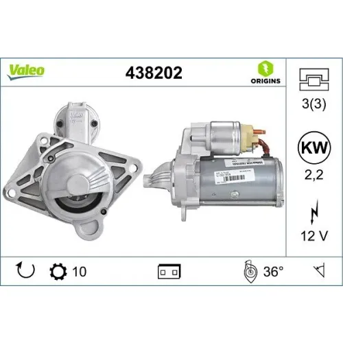 Önindító - VALEO (VAL438202)